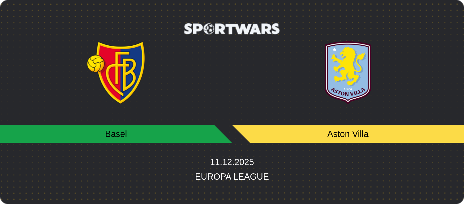 Match prediction Basel — Aston Villa, Europa League, 11.12.2025