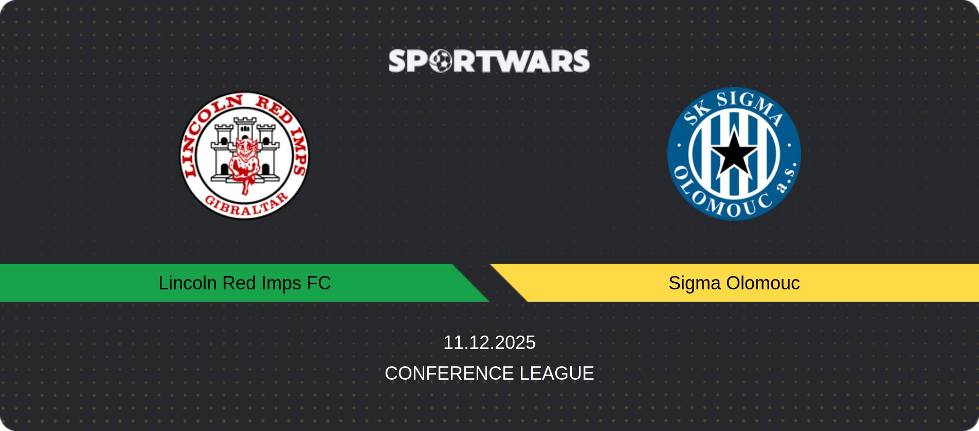 Match prediction Lincoln Red Imps FC — Sigma Olomouc, Conference League, 11.12.2025