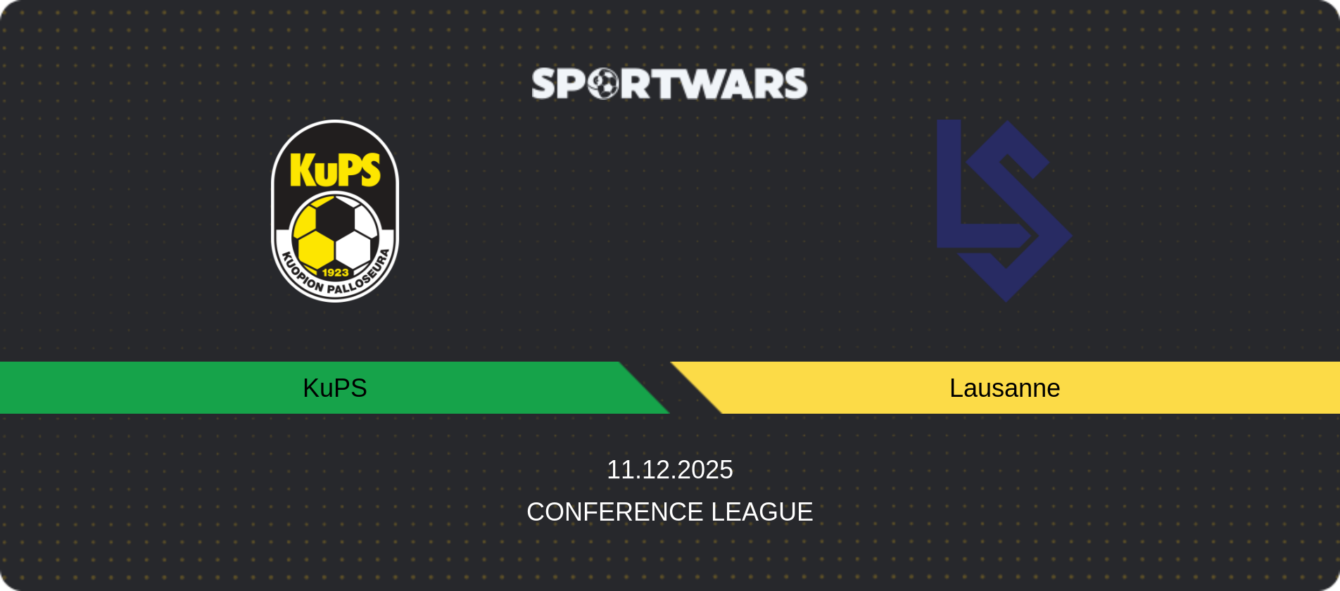 Match prediction KuPS — Lausanne, Conference League, 11.12.2025