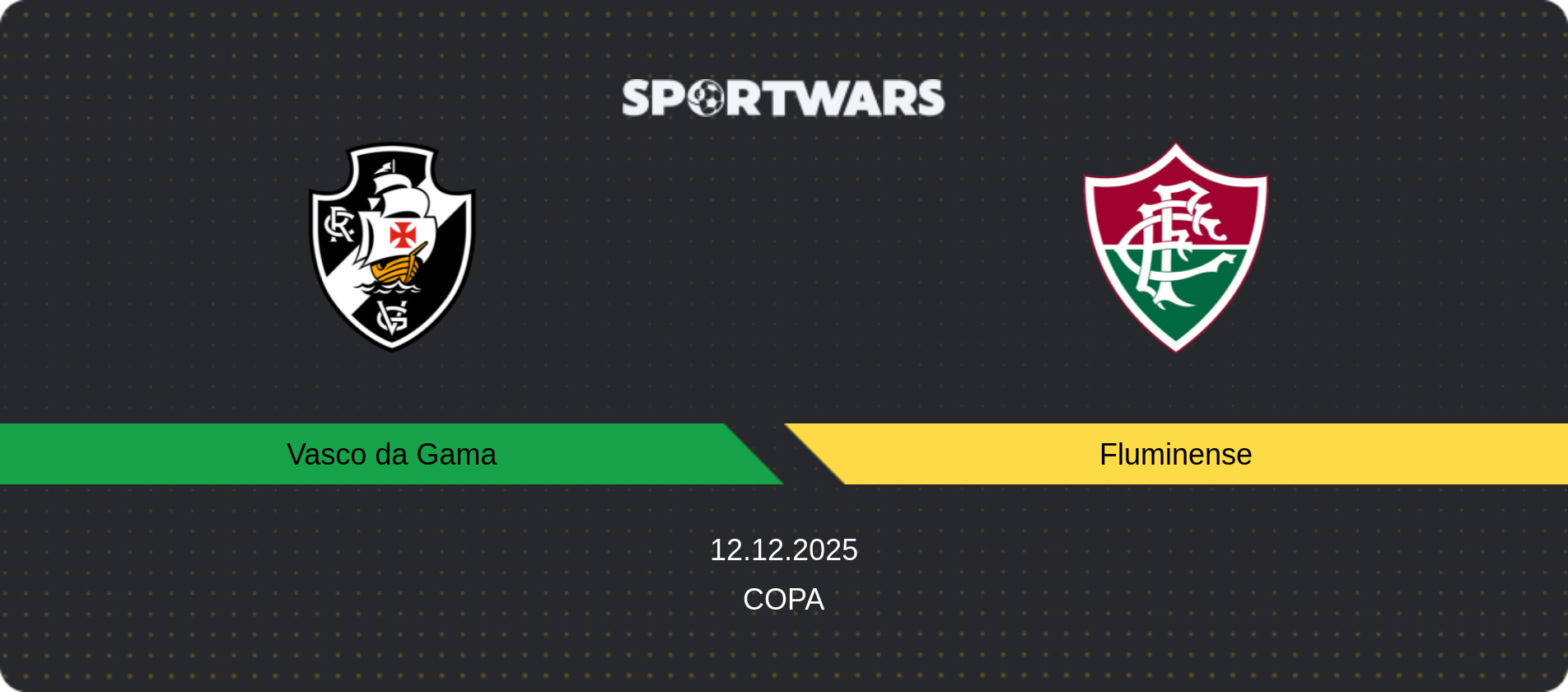 Match prediction Vasco da Gama — Fluminense, Copa, 12.12.2025