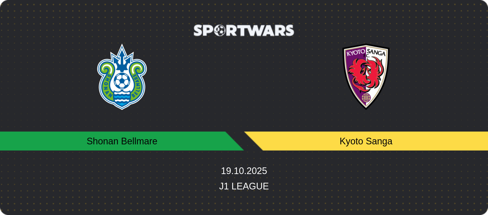 Match prediction Shonan Bellmare — Kyoto Sanga, J1 League, 19.10.2025