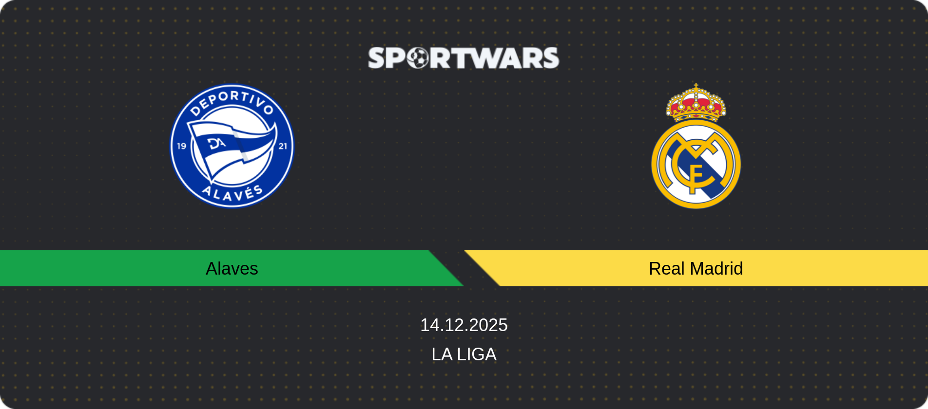 Match prediction Alaves — Real Madrid, La Liga, 14.12.2025