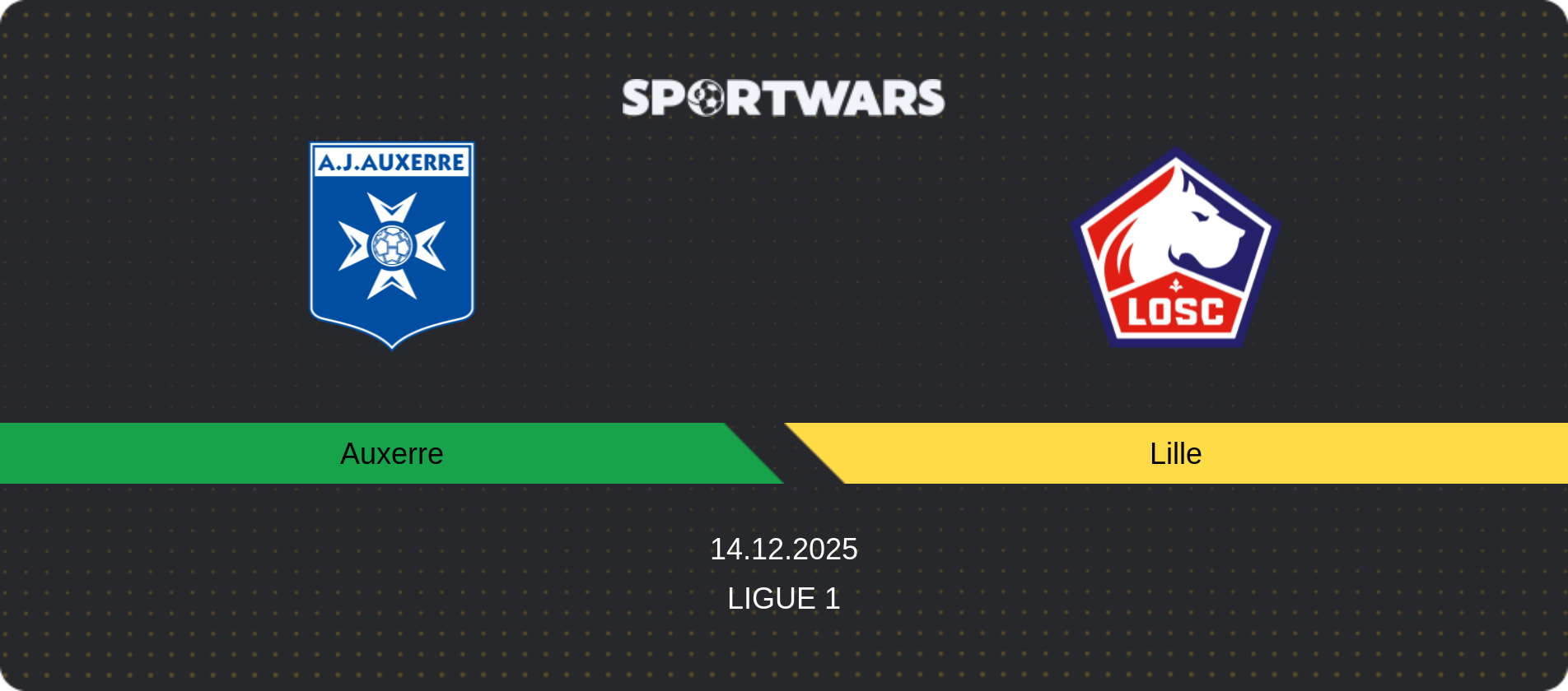 Match prediction Auxerre — Lille, Ligue 1, 14.12.2025