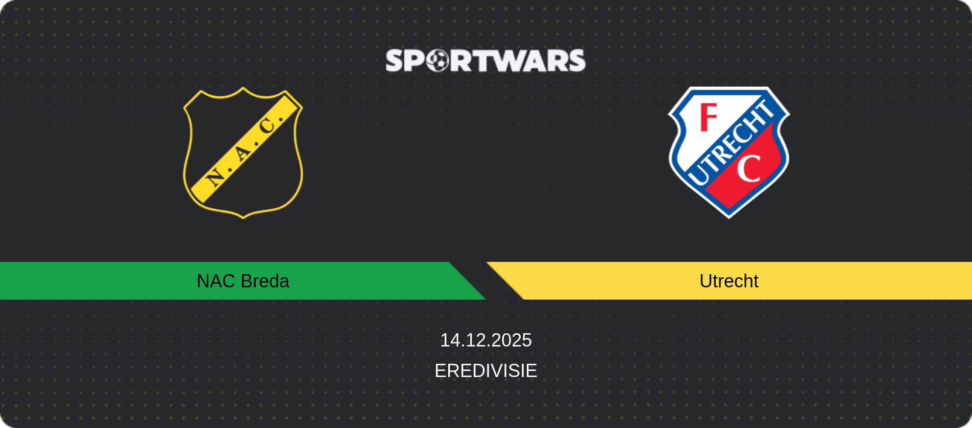 Match prediction NAC Breda — Utrecht, Eredivisie, 14.12.2025