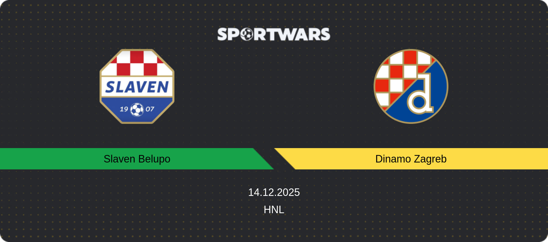 Match prediction Slaven Belupo — Dinamo Zagreb, HNL, 14.12.2025