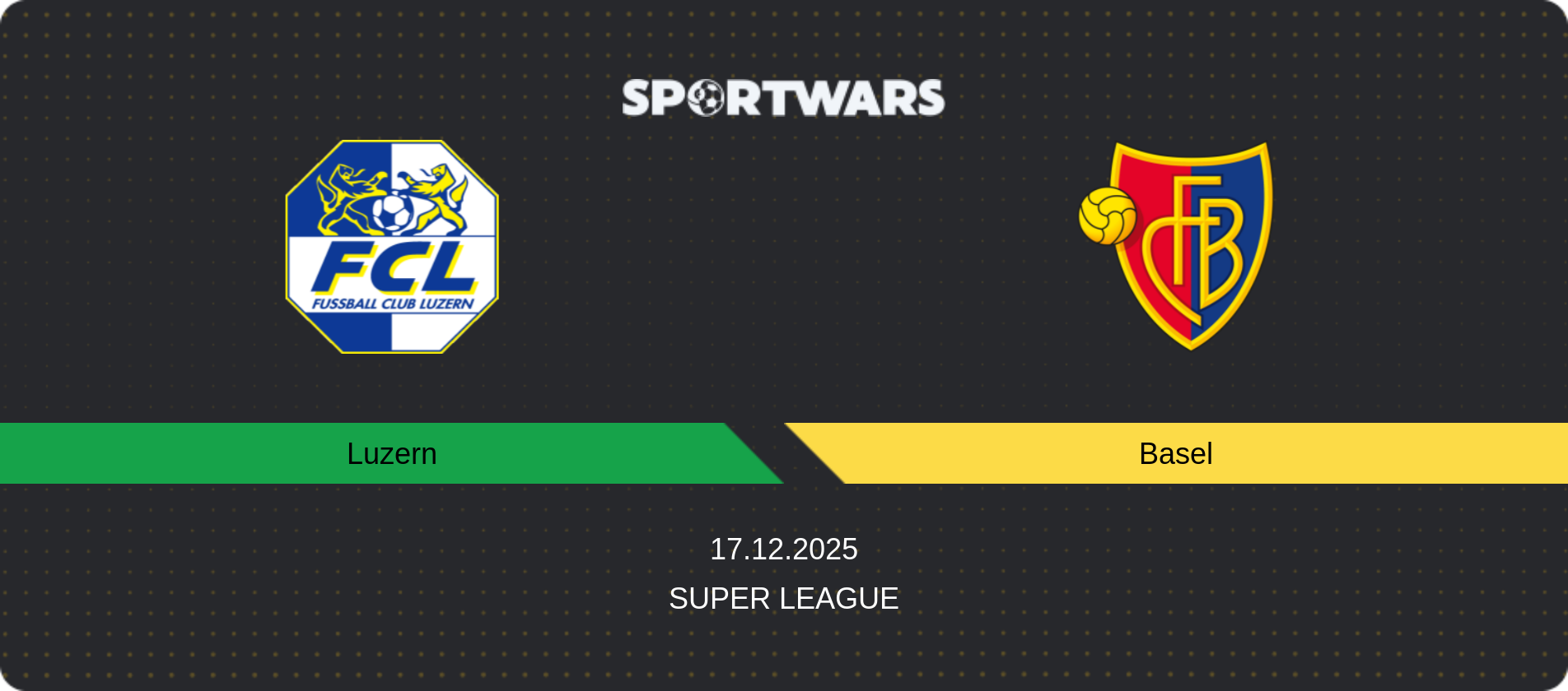 Match prediction Luzern — Basel, Super League, 17.12.2025