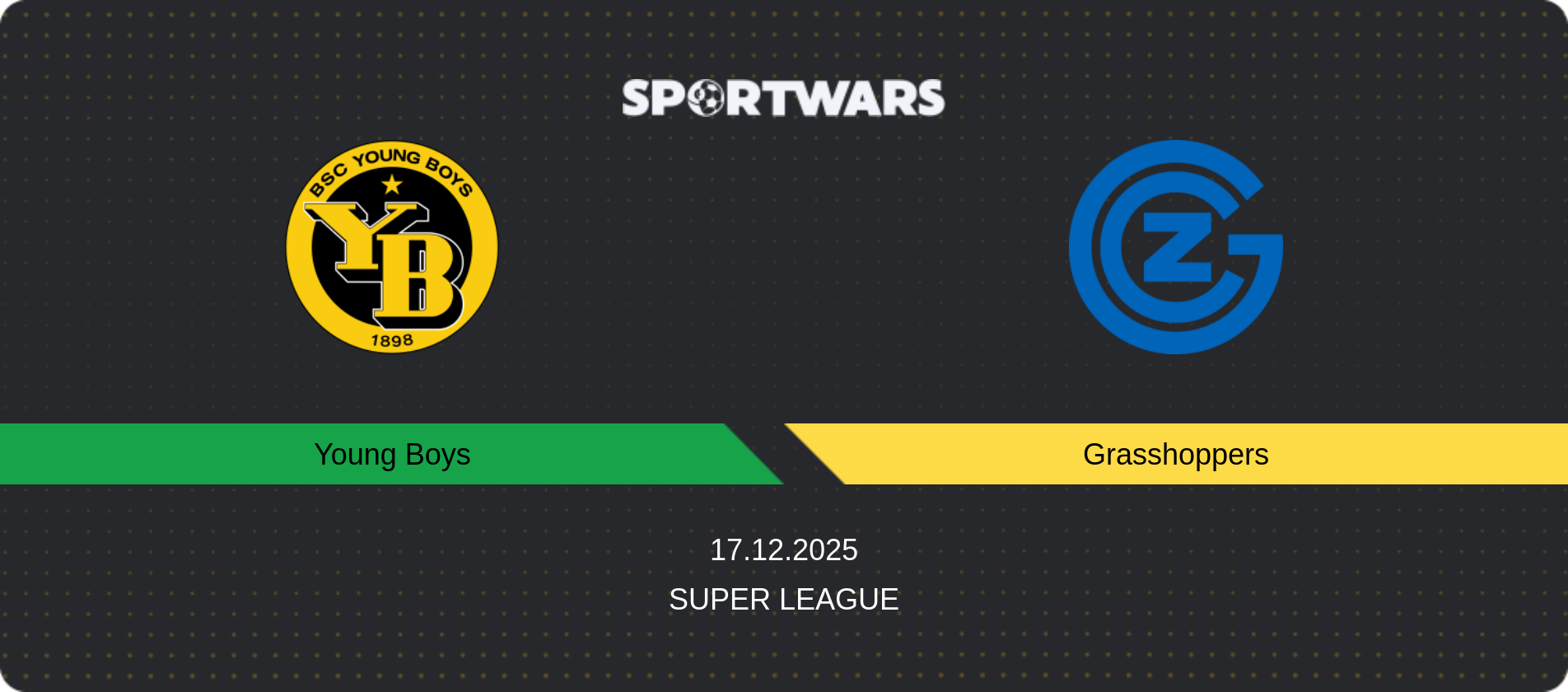 Match prediction Young Boys — Grasshoppers, Super League, 17.12.2025