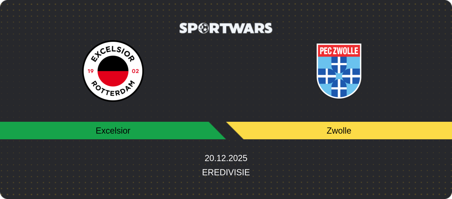 Match prediction Excelsior — Zwolle, Eredivisie, 20.12.2025