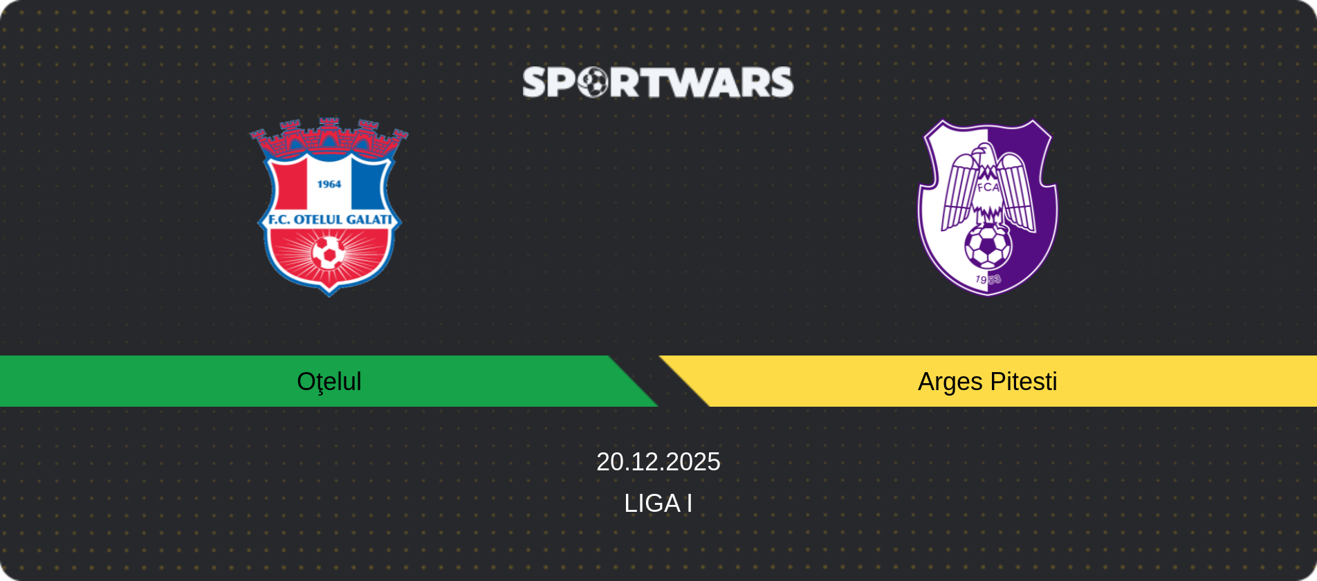 Match prediction Oţelul — Arges Pitesti, Liga I, 20.12.2025