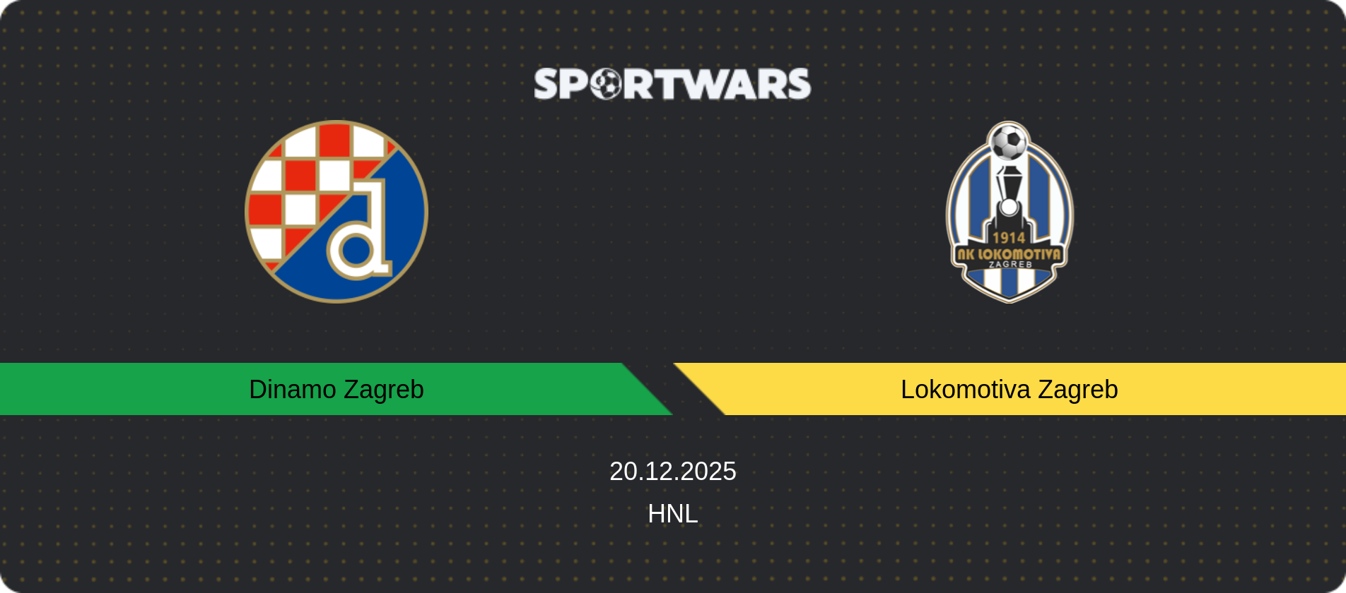 Match prediction Dinamo Zagreb — Lokomotiva Zagreb, HNL, 20.12.2025