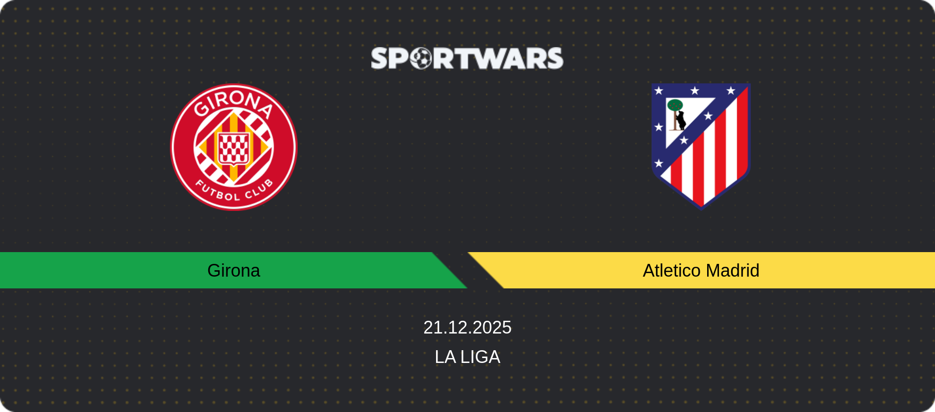 Match prediction Girona — Atletico Madrid, La Liga, 21.12.2025