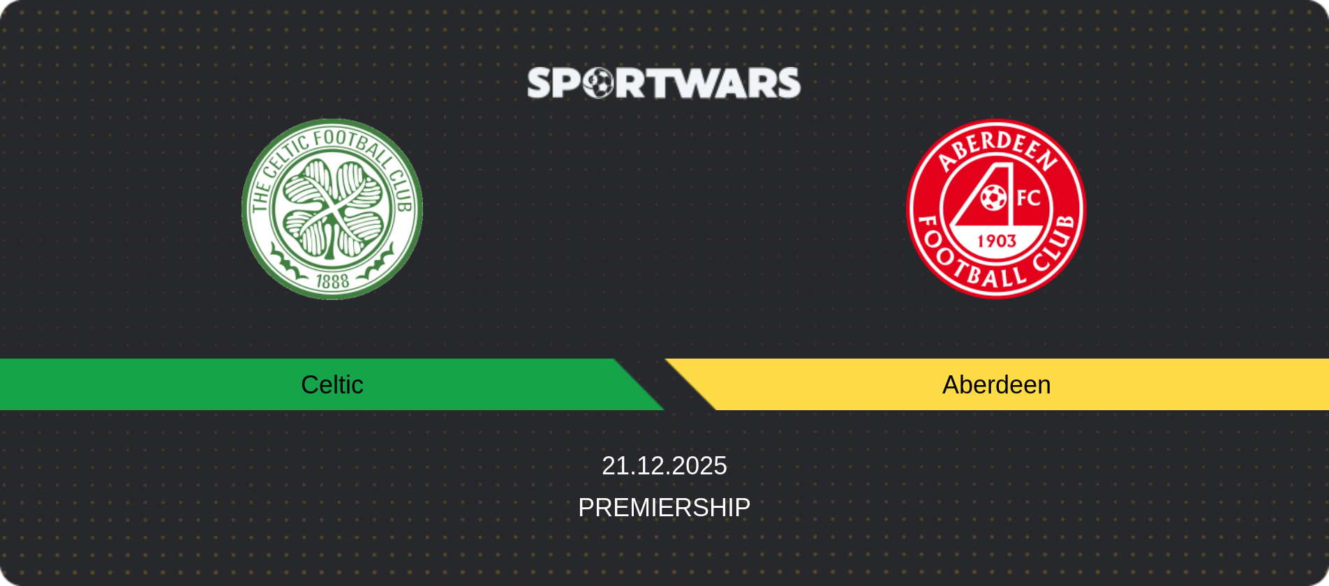 Match prediction Celtic — Aberdeen, Premiership, 21.12.2025