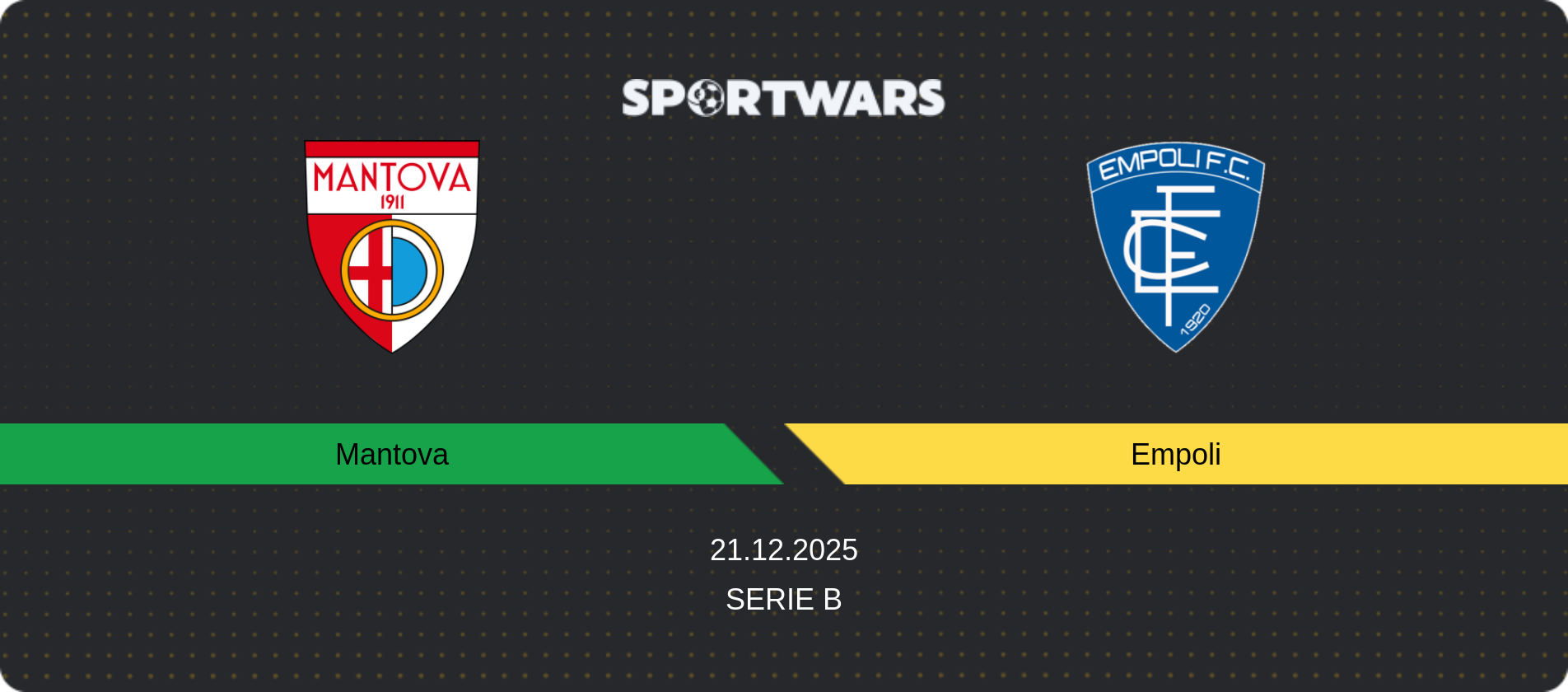Match prediction Mantova — Empoli, Serie B, 21.12.2025