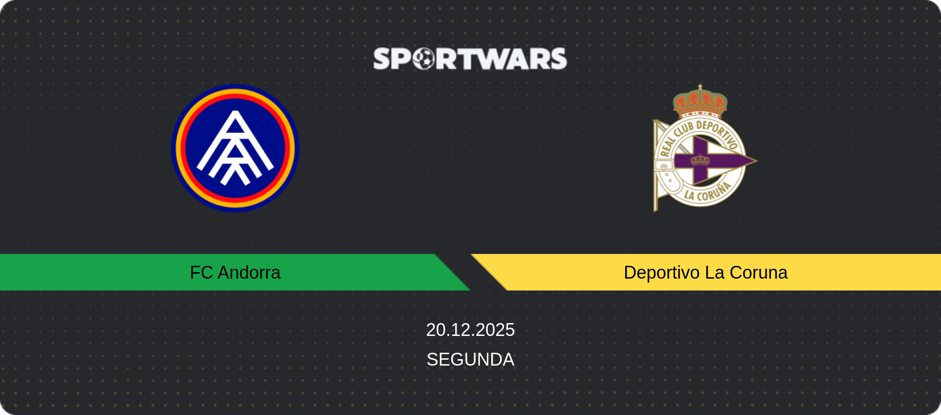 Match prediction FC Andorra — Deportivo La Coruna, Segunda, 20.12.2025