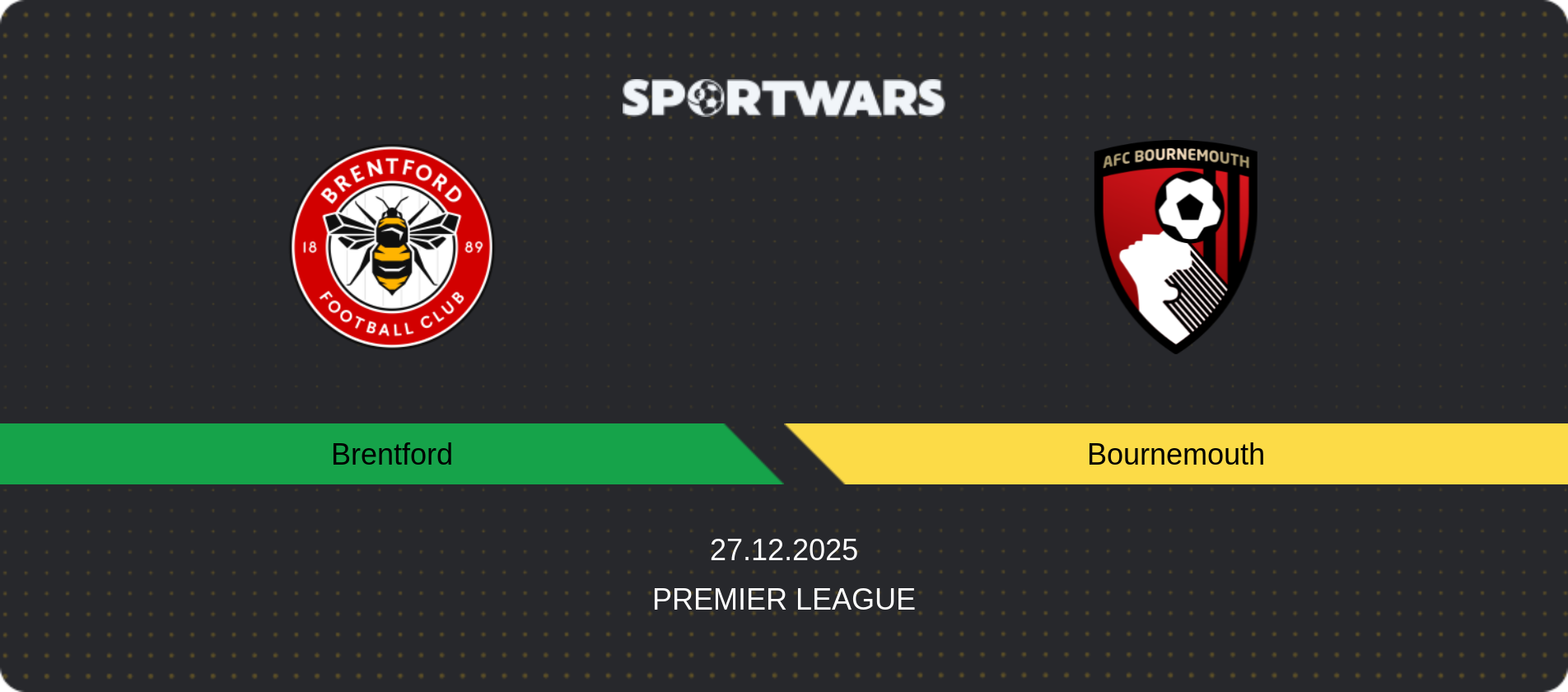 Match prediction Brentford — Bournemouth, Premier League, 27.12.2025