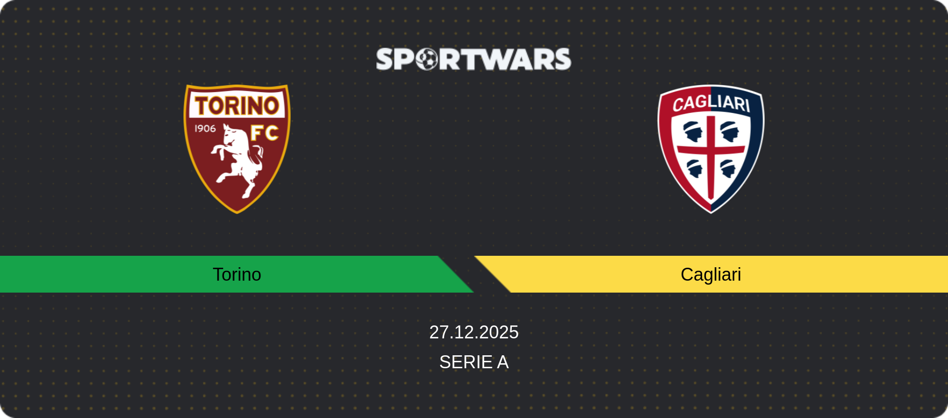 Match prediction Torino — Cagliari, Serie A, 27.12.2025