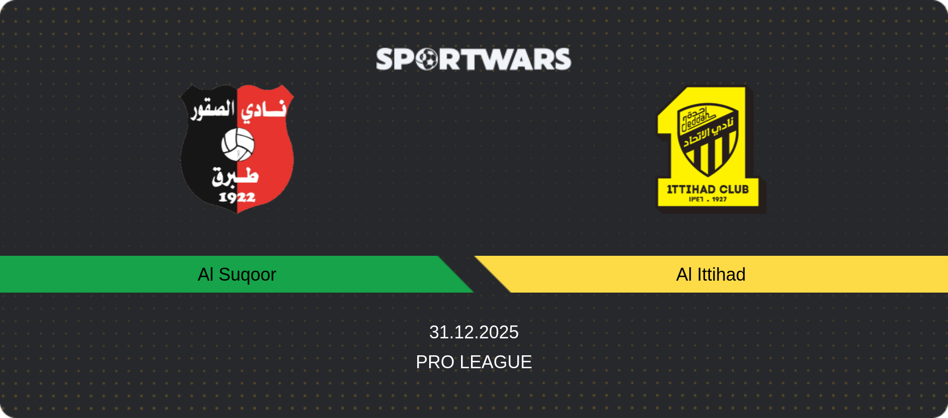 Match prediction Neom — Al Ittihad, Pro League, 31.12.2025