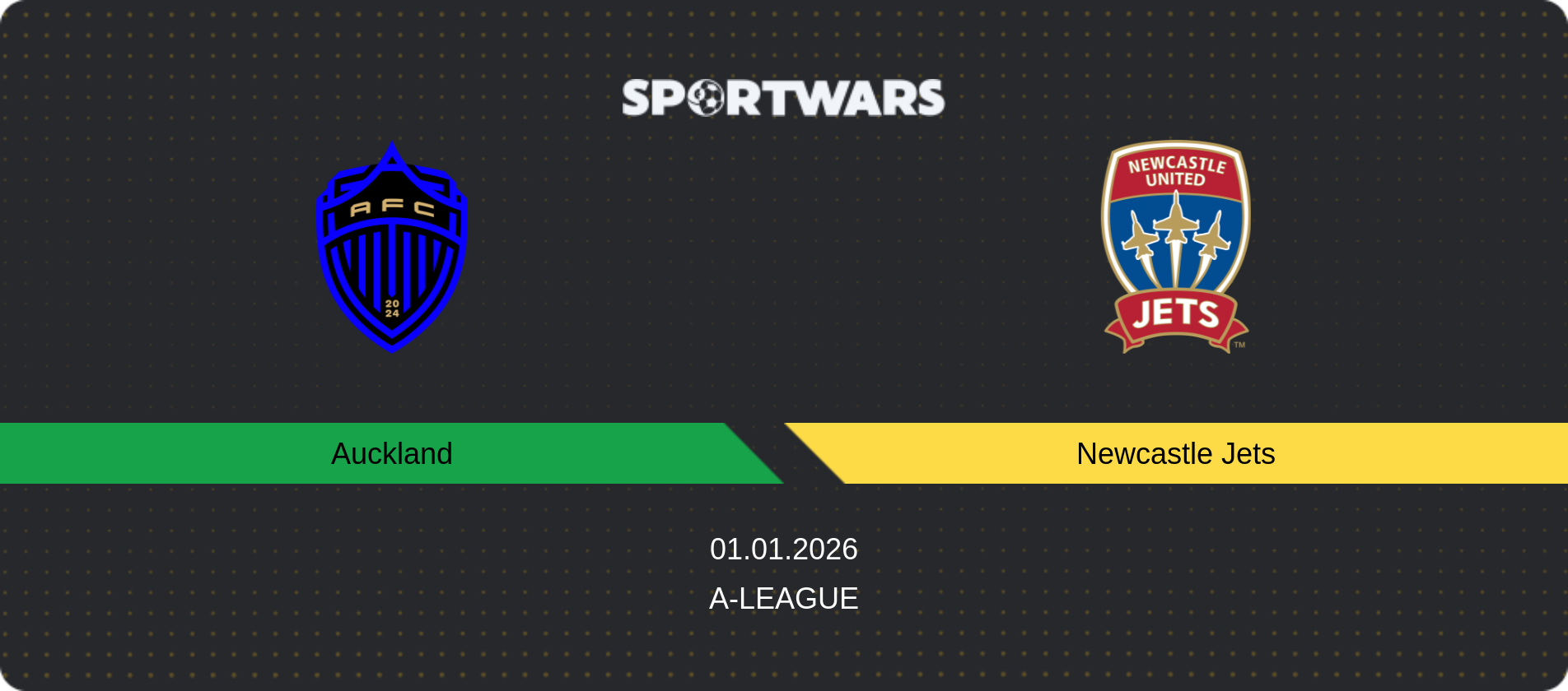 Match prediction Auckland — Newcastle Jets, A-League, 01.01.2026