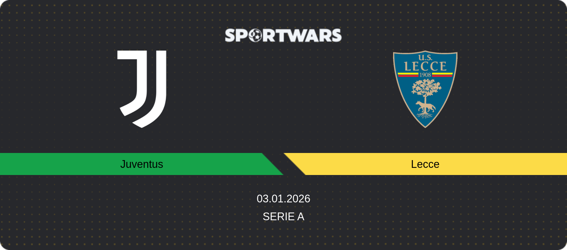Match prediction Juventus — Lecce, Serie A, 03.01.2026