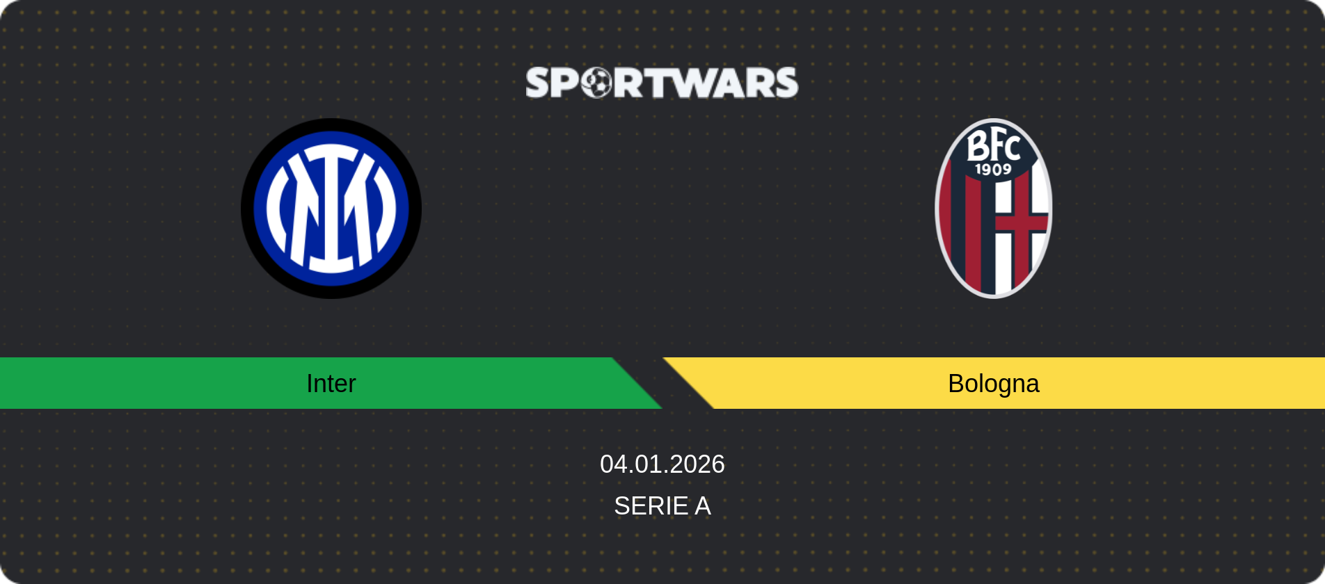 Match prediction Inter — Bologna, Serie A, 04.01.2026