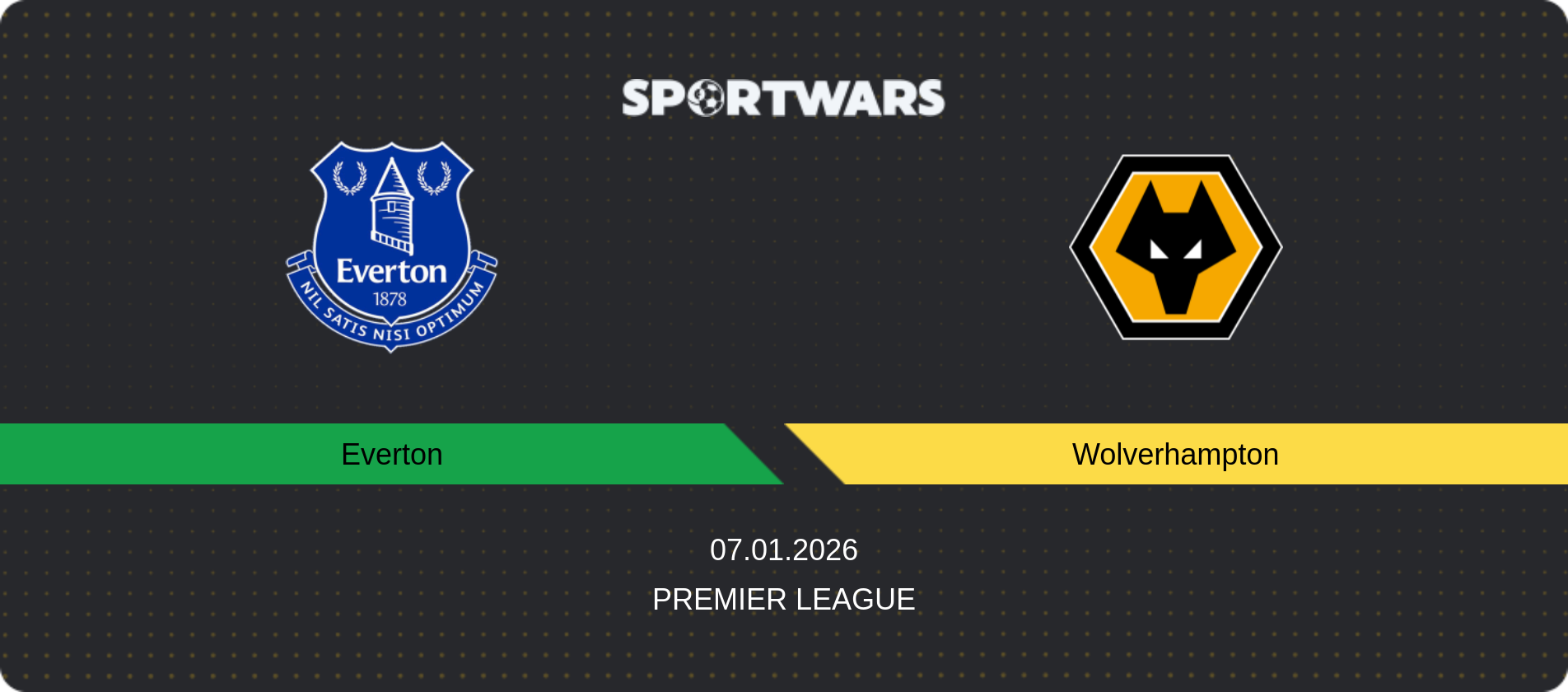 Match prediction Everton — Wolverhampton, Premier League, 07.01.2026