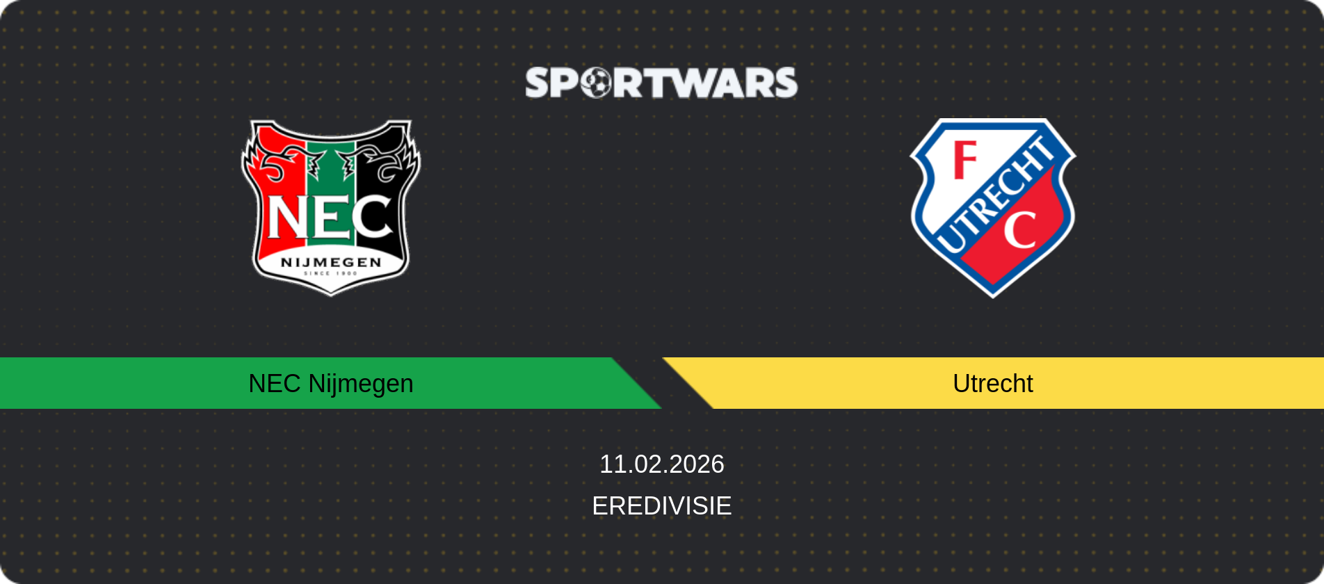 Match prediction NEC Nijmegen — Utrecht, Eredivisie, 11.02.2026