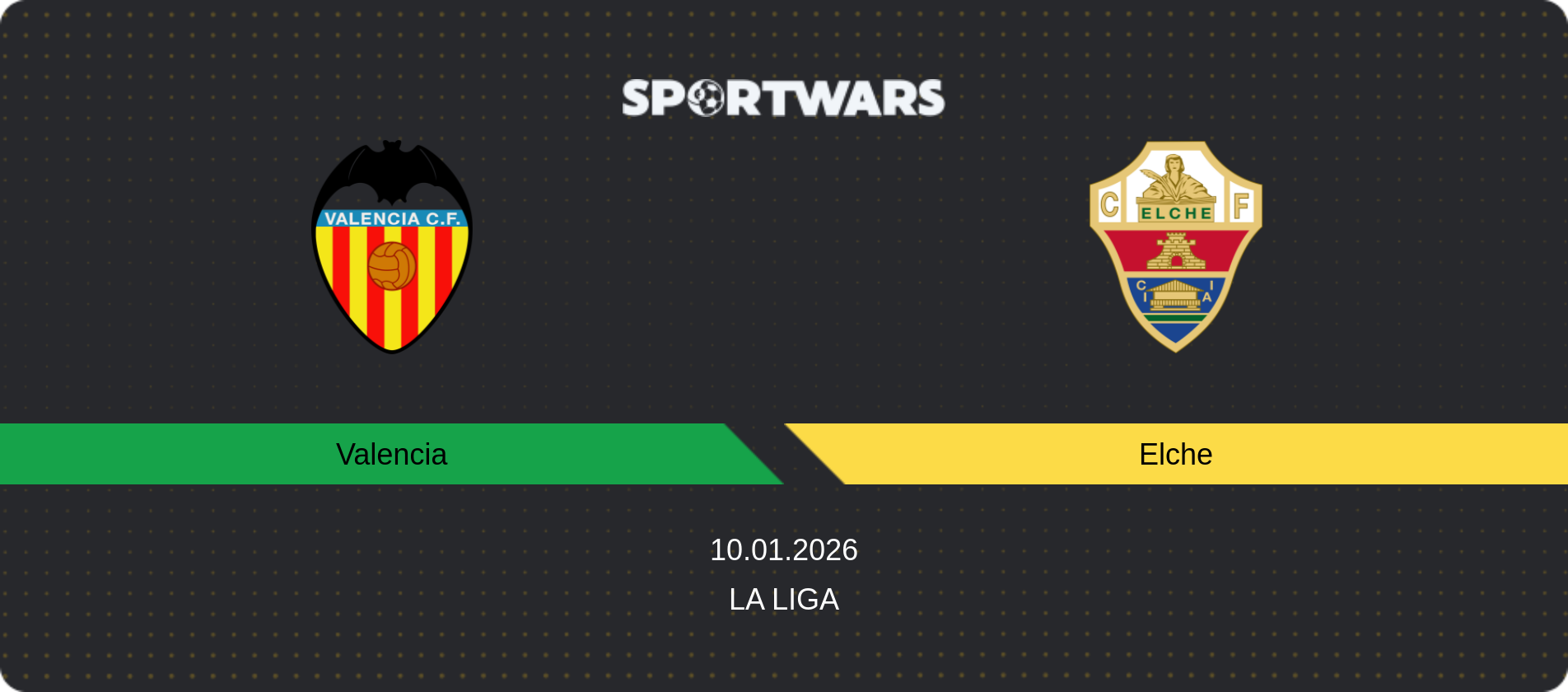 Match prediction Valencia — Elche, La Liga, 10.01.2026