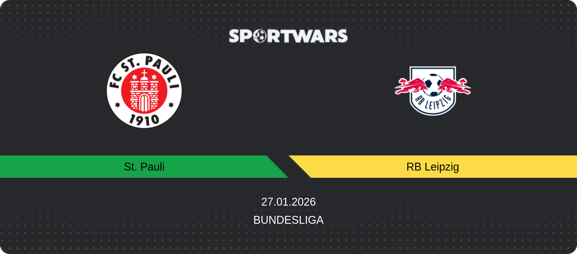 Match prediction St. Pauli — RB Leipzig, Bundesliga, 27.01.2026