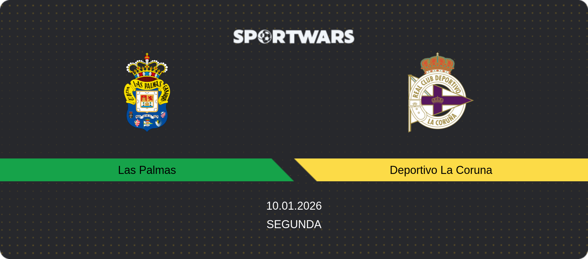 Match prediction Las Palmas — Deportivo La Coruna, Segunda, 10.01.2026