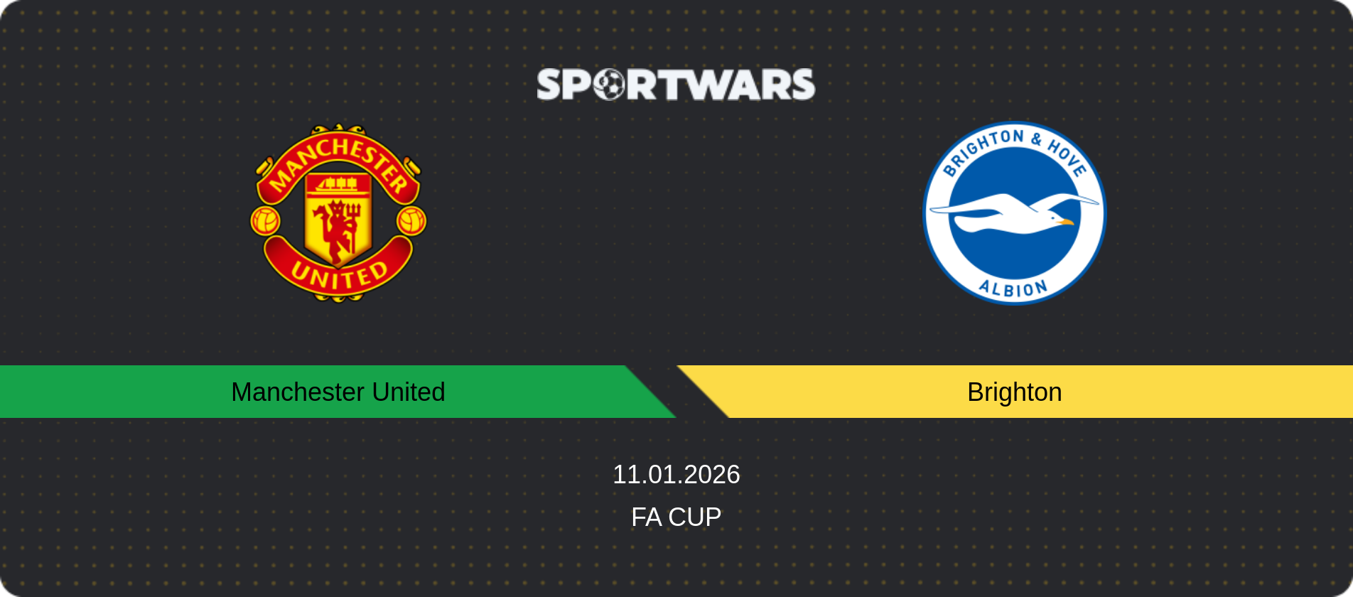 Match prediction Manchester United — Brighton, FA Cup, 11.01.2026
