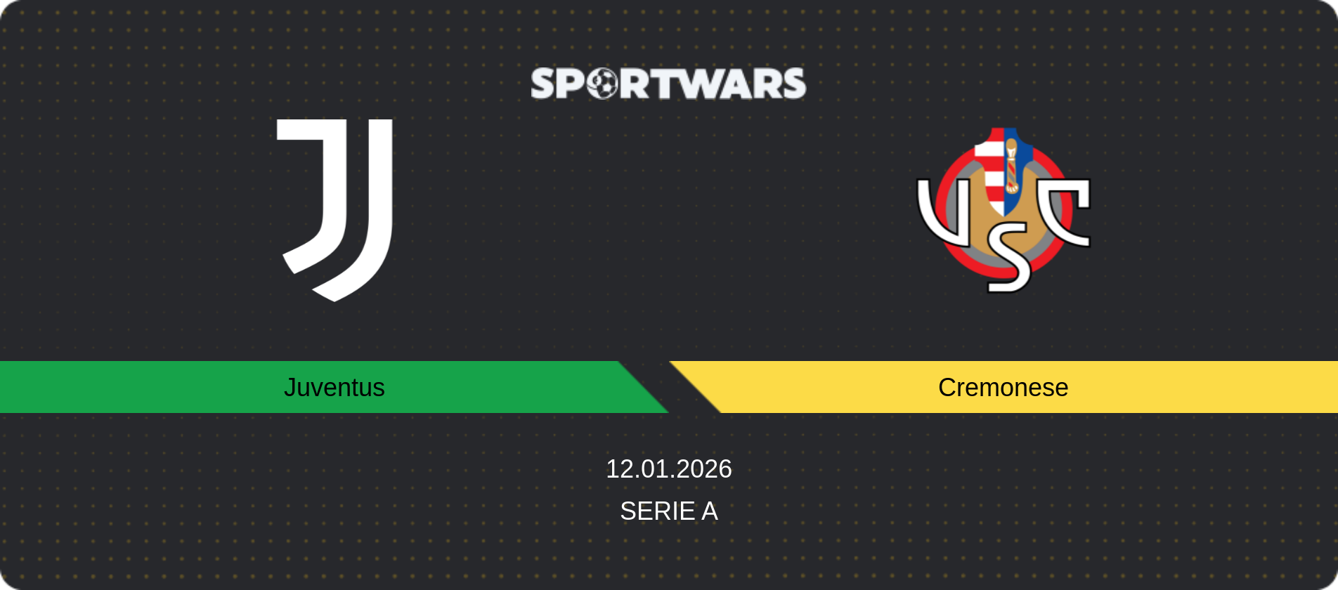 Match prediction Juventus — Cremonese, Serie A, 12.01.2026
