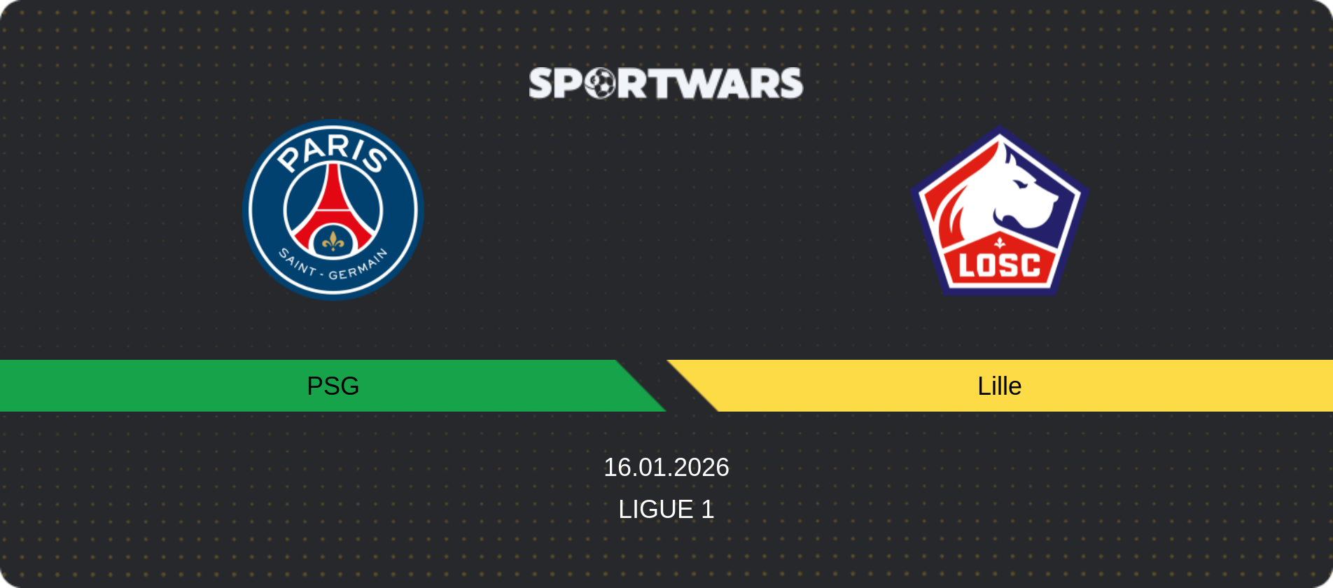 Match prediction PSG — Lille, Ligue 1, 16.01.2026