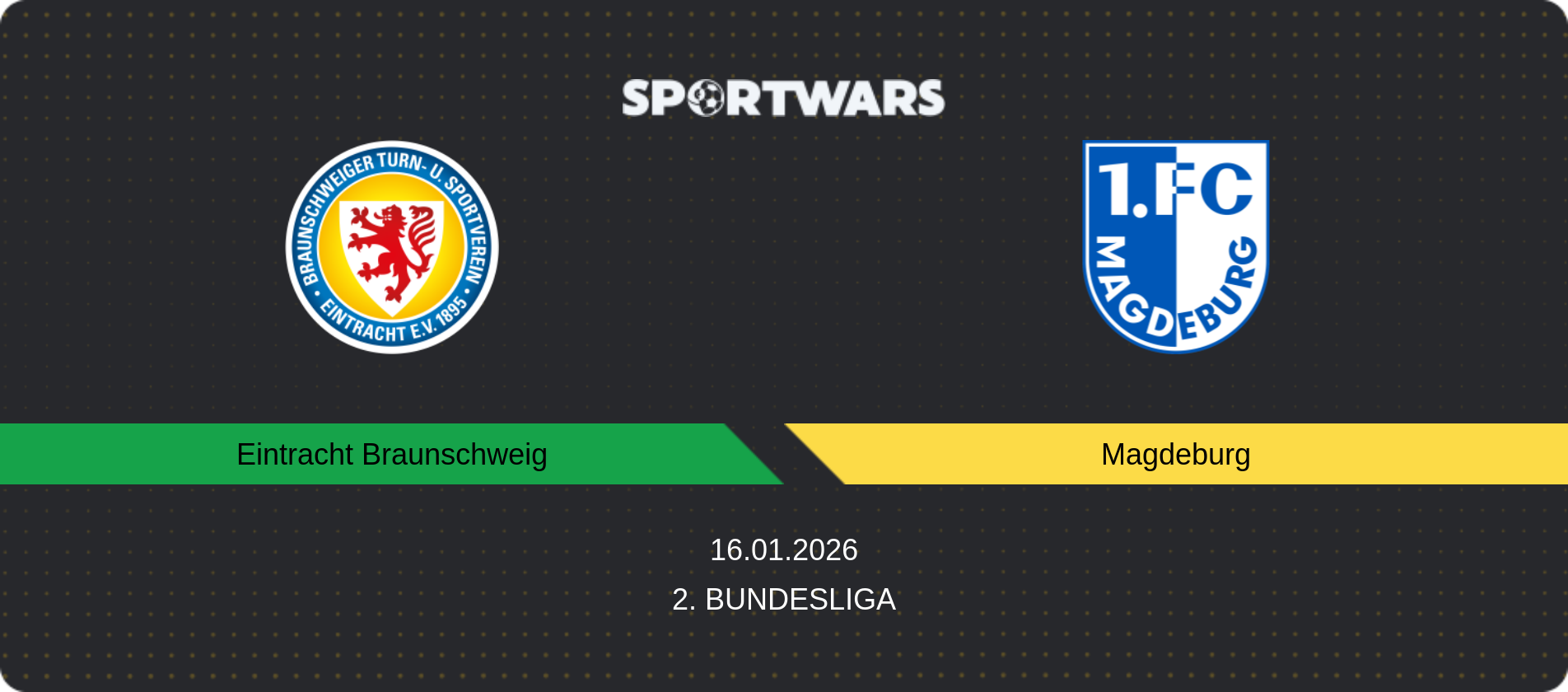 Match prediction Eintracht Braunschweig — Magdeburg, 2. Bundesliga, 16.01.2026