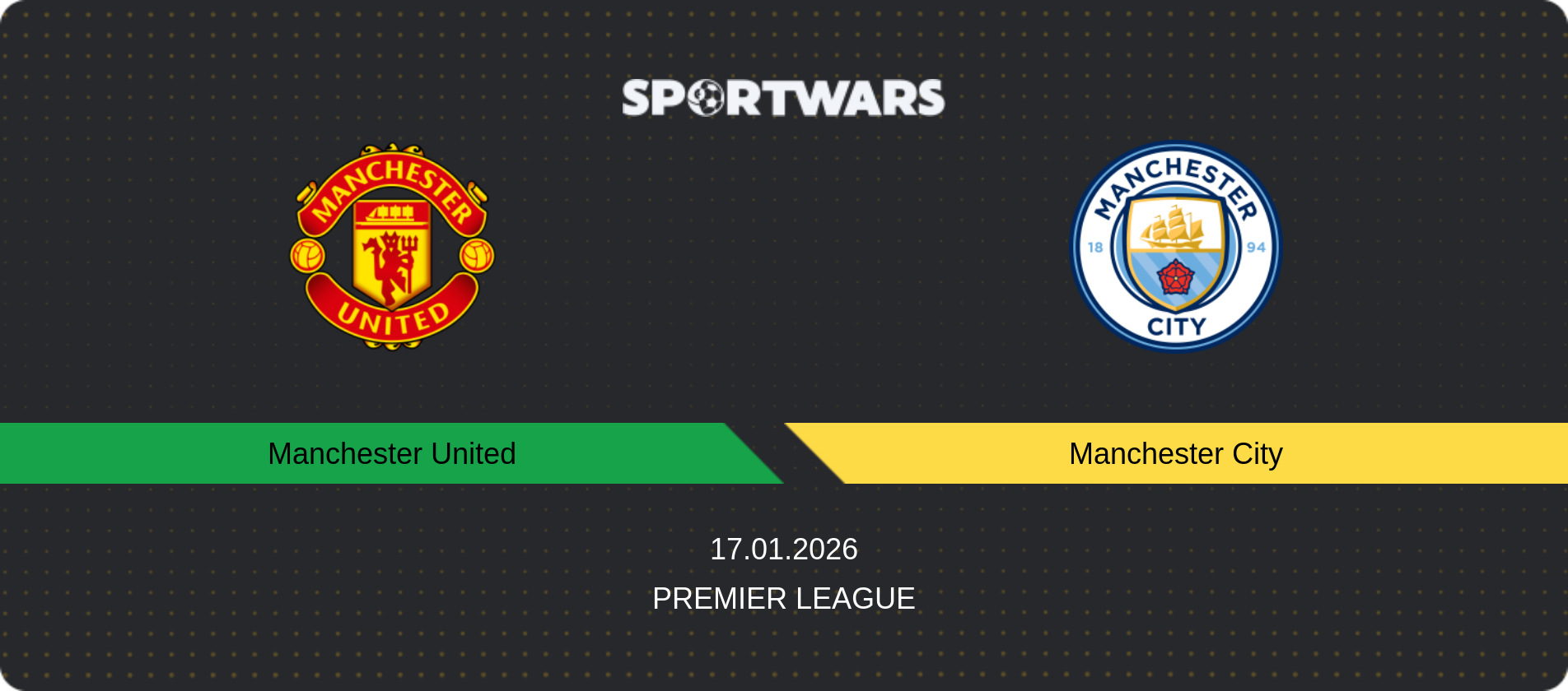 Match prediction Manchester United — Manchester City, Premier League, 17.01.2026