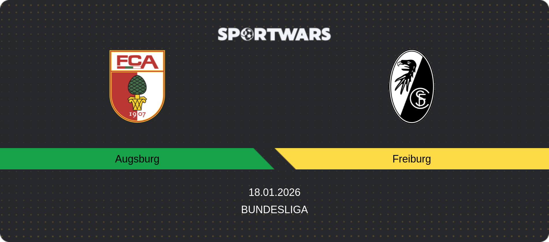 Match prediction Augsburg — Freiburg, Bundesliga, 18.01.2026