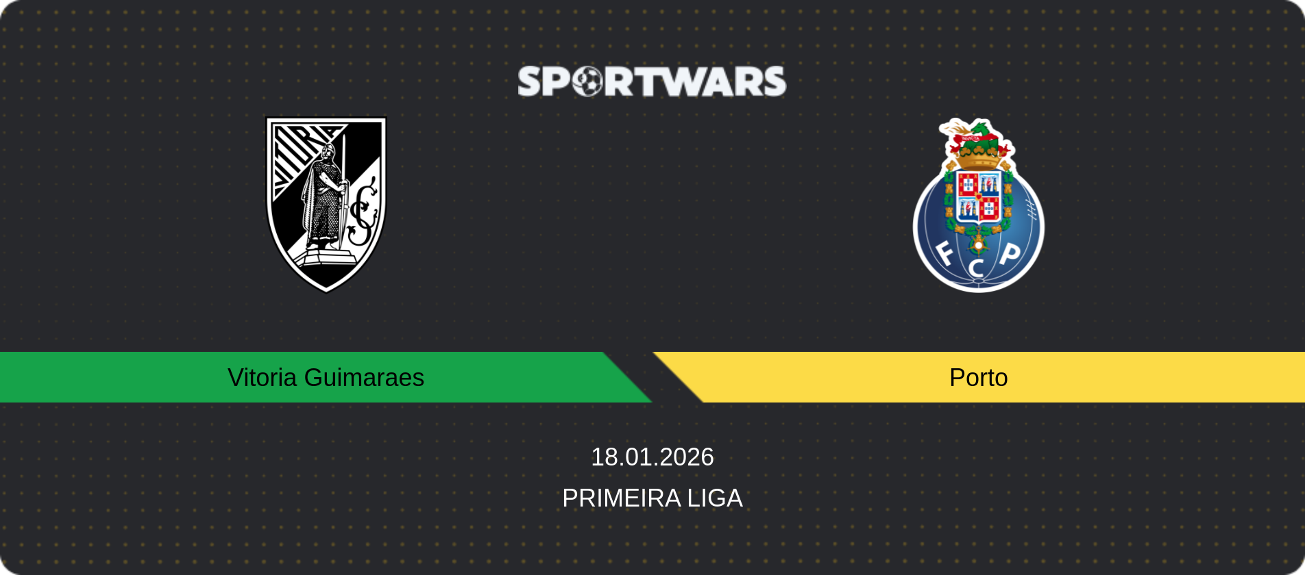 Match prediction Vitoria Guimaraes — Porto, Primeira Liga, 18.01.2026