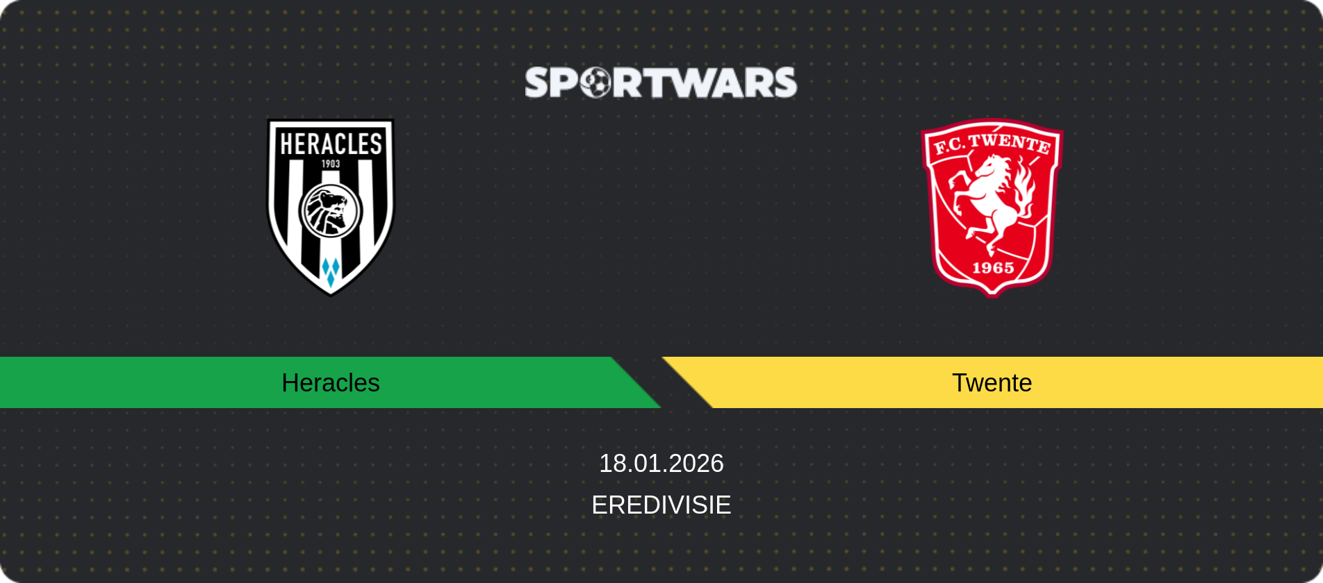 Match prediction Heracles — Twente, Eredivisie, 18.01.2026