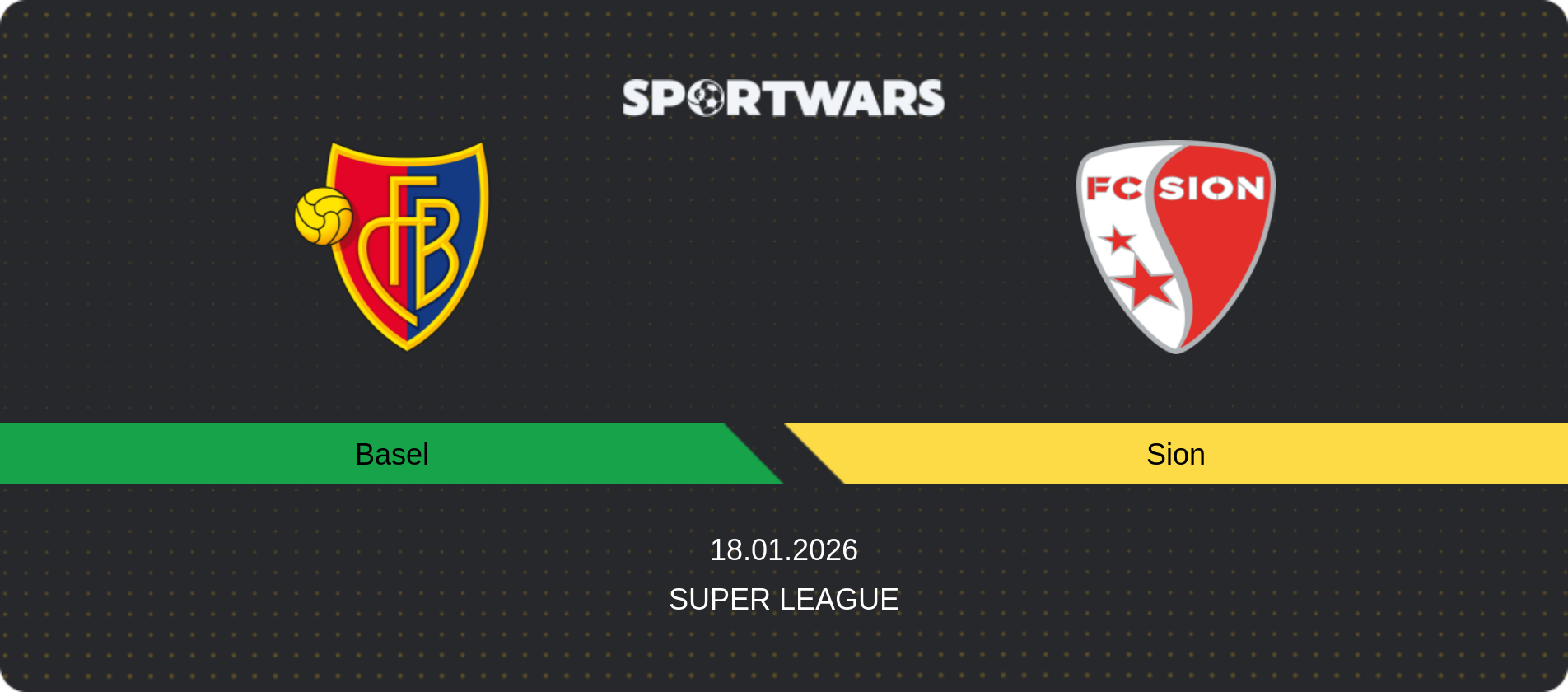 Match prediction Basel — Sion, Super League, 18.01.2026