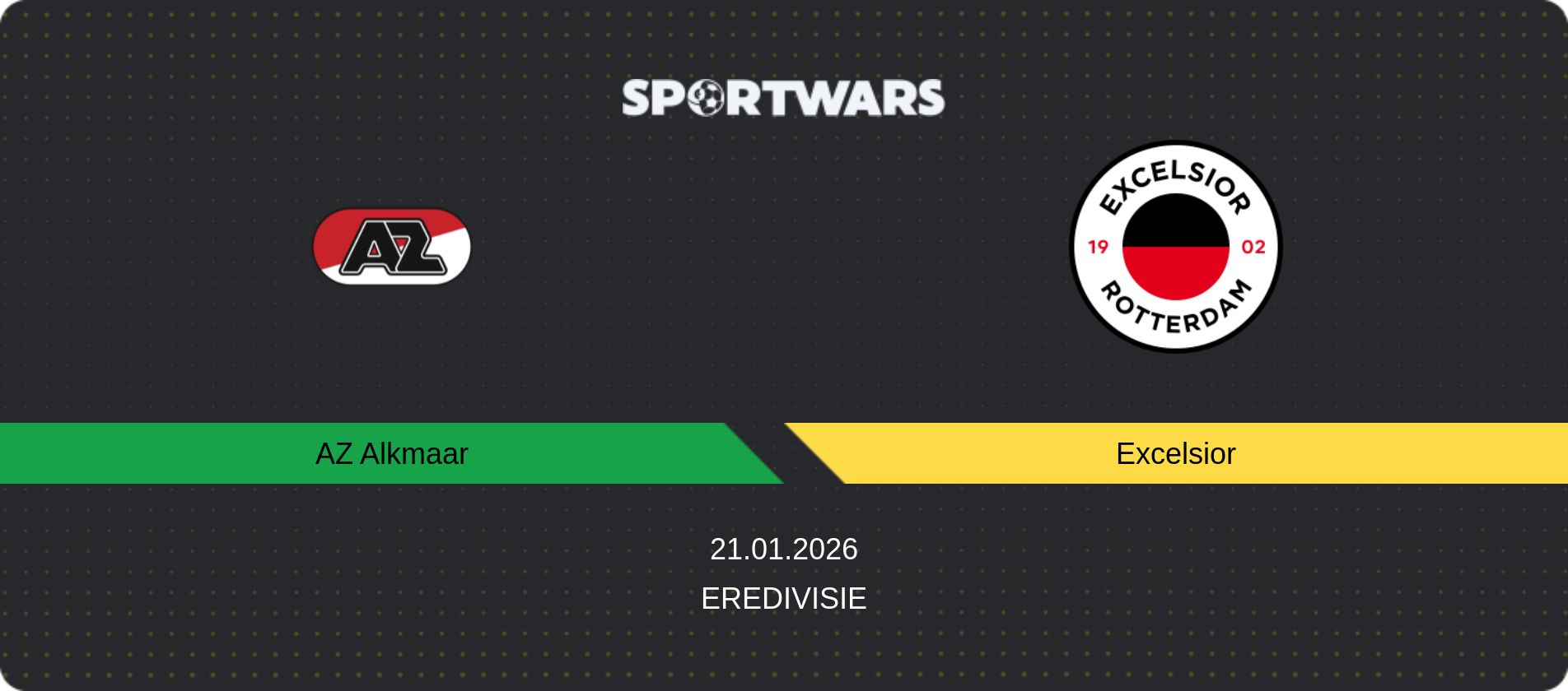 Match prediction AZ Alkmaar — Excelsior, Eredivisie, 21.01.2026