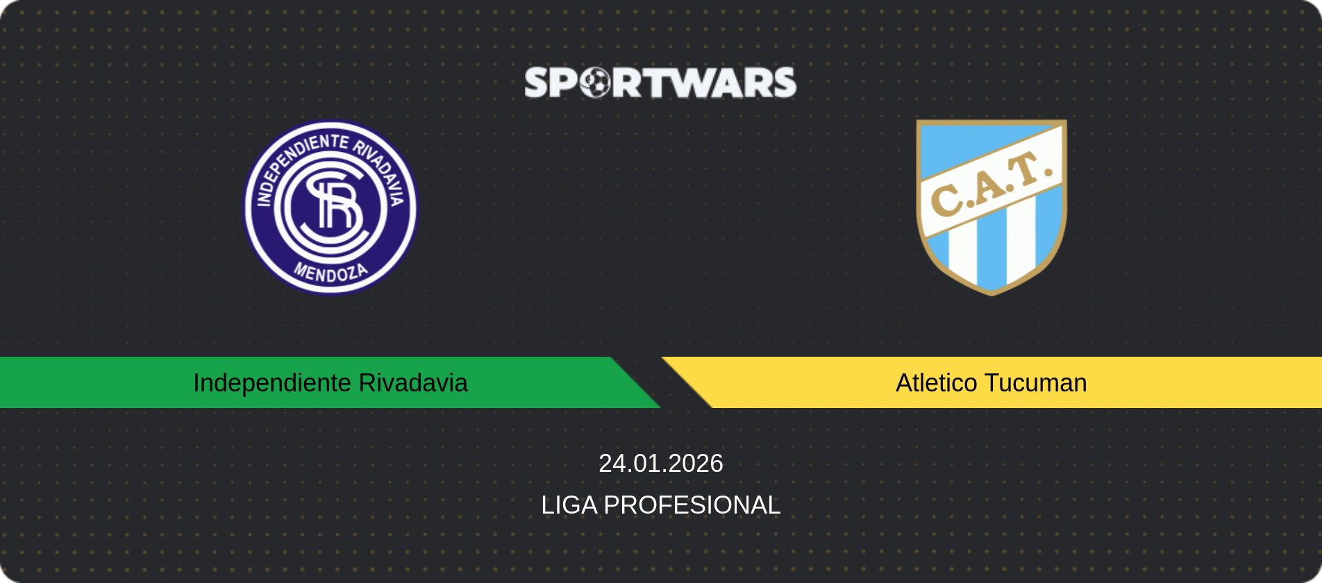 Match prediction Independiente Rivadavia — Atletico Tucuman, Liga Profesional, 24.01.2026