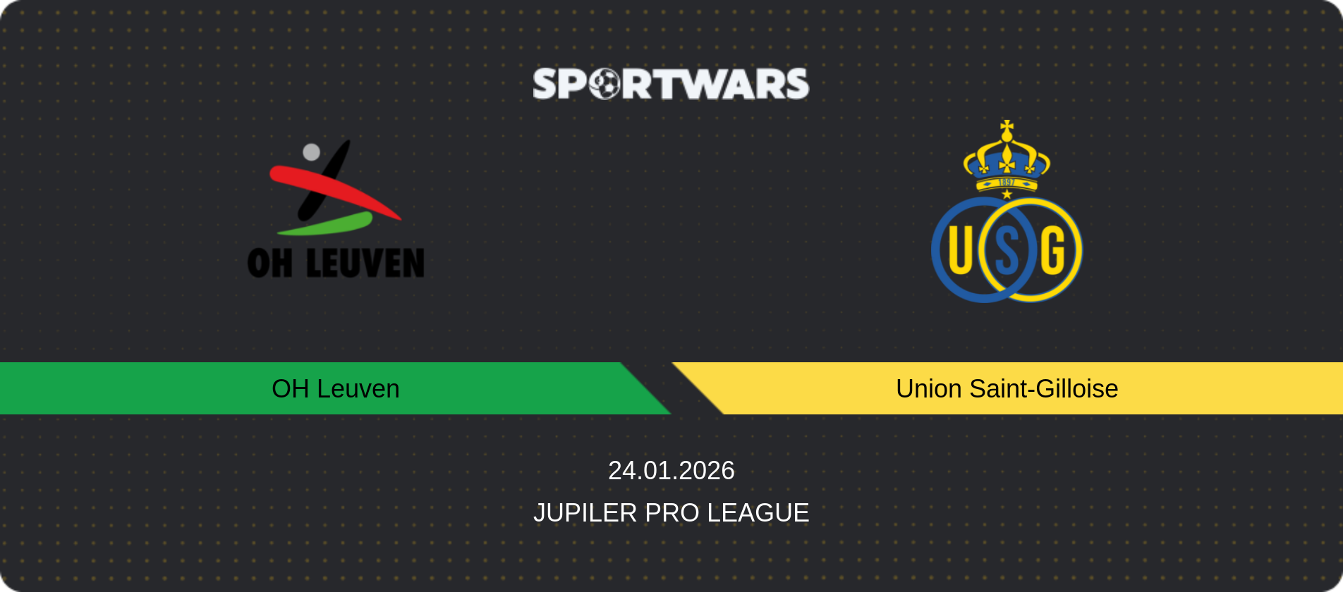 Match prediction OH Leuven — Union Saint-Gilloise, Jupiler Pro League, 24.01.2026