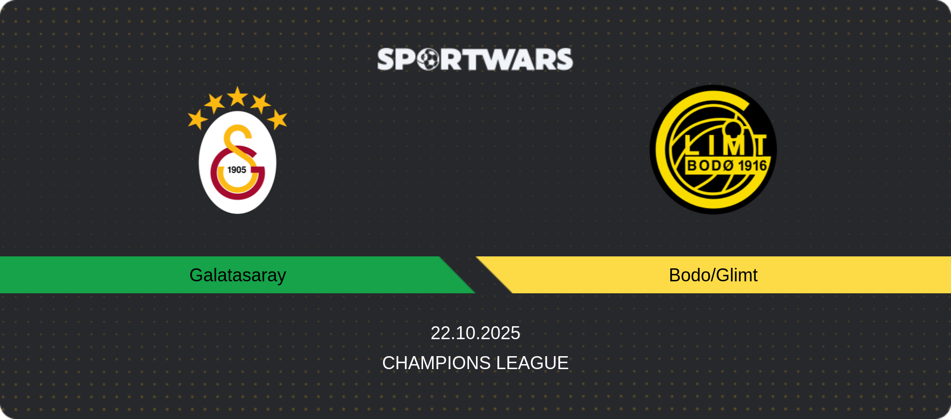 Match prediction Galatasaray — Bodo/Glimt, Champions League, 22.10.2025
