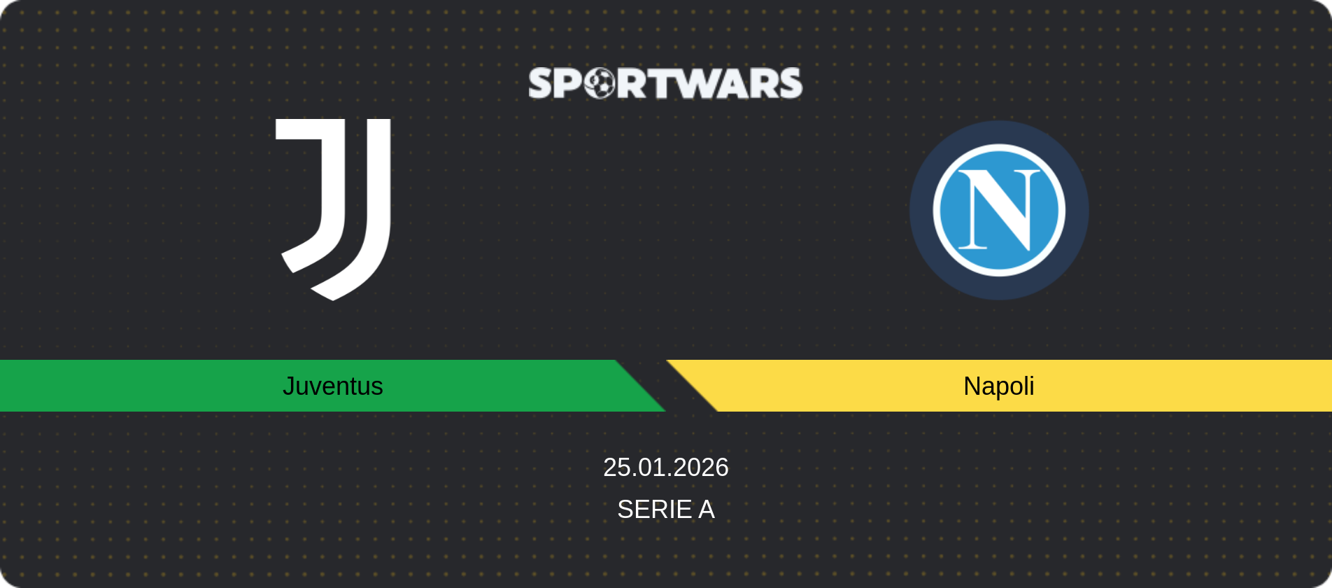 Match prediction Juventus — Napoli, Serie A, 25.01.2026