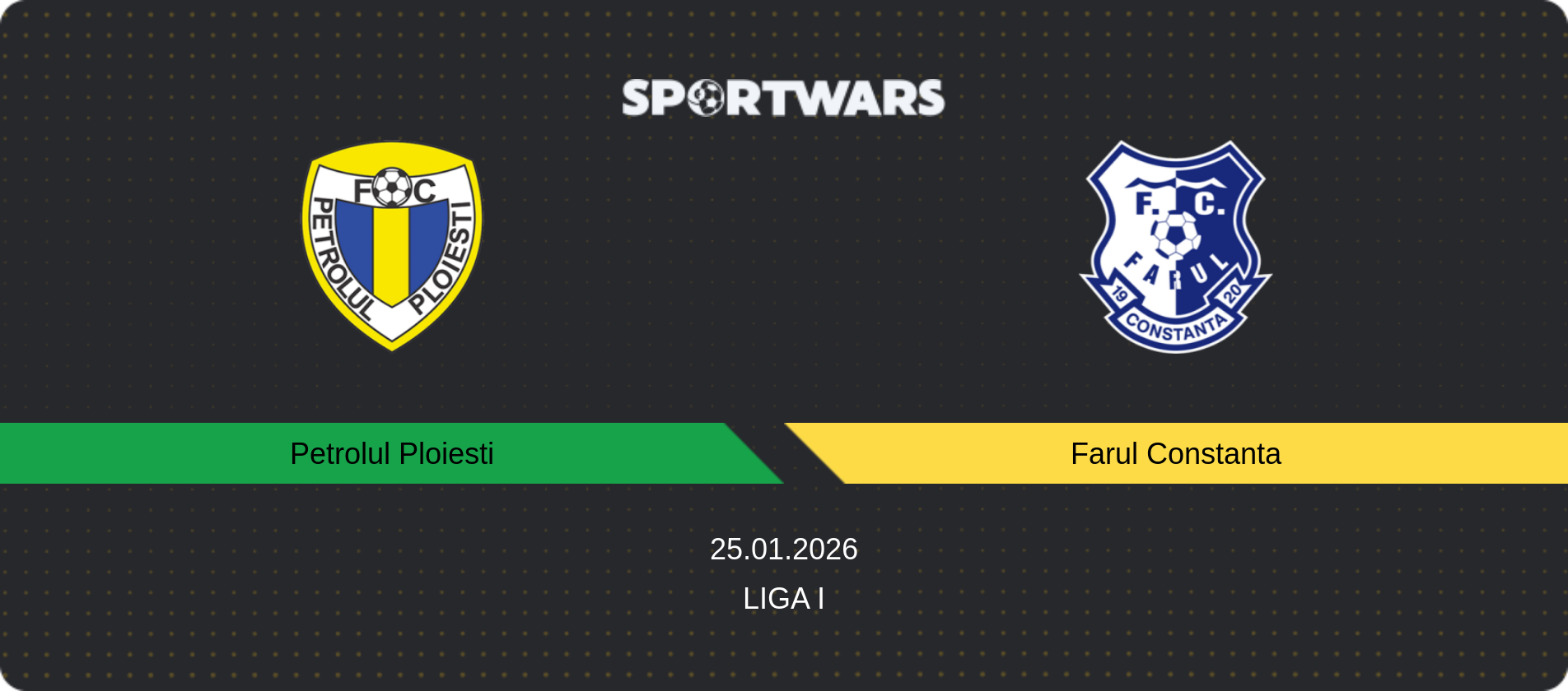 Match prediction Petrolul Ploiesti — Farul Constanta, Liga I, 25.01.2026