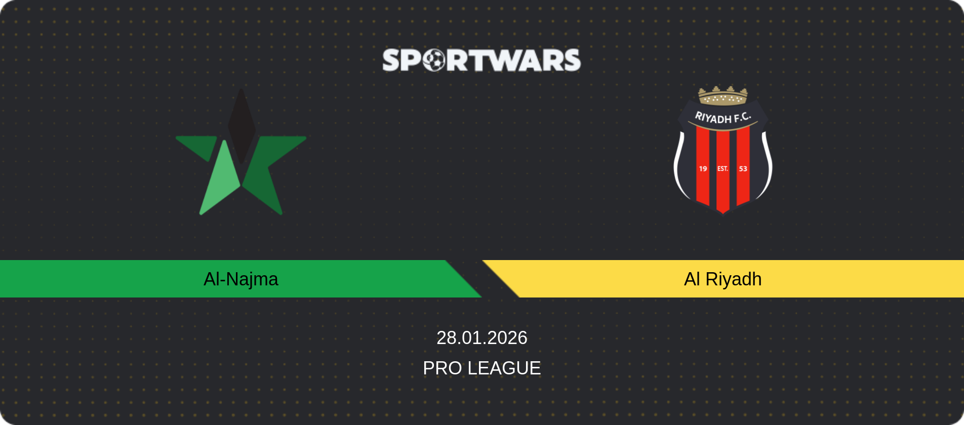 Match prediction Al-Najma — Al Riyadh, Pro League, 28.01.2026