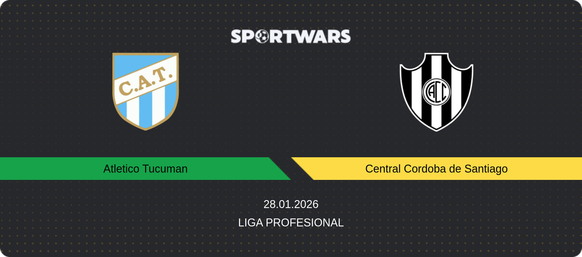 Match prediction Atletico Tucuman — Central Cordoba de Santiago, Liga Profesional, 28.01.2026