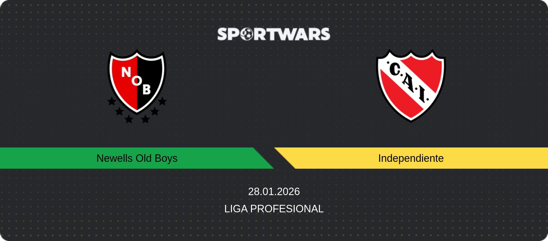 Match prediction Newells Old Boys — Independiente, Liga Profesional, 28.01.2026