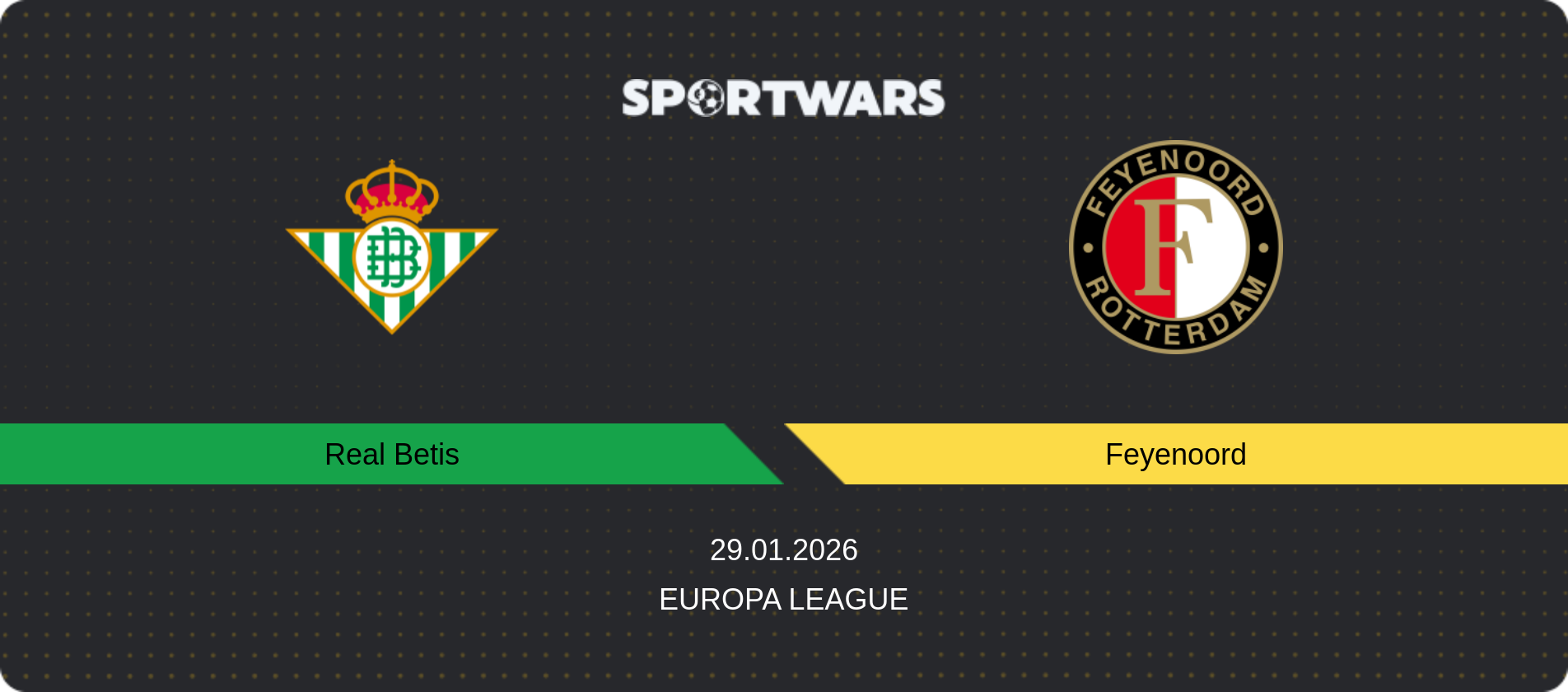 Match prediction Real Betis — Feyenoord, Europa League, 29.01.2026