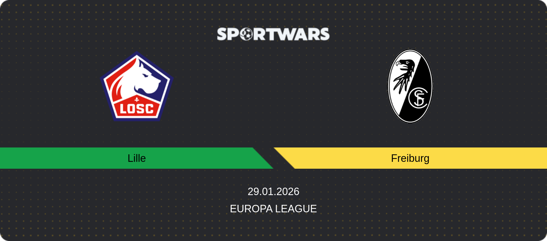 Match prediction Lille — Freiburg, Europa League, 29.01.2026