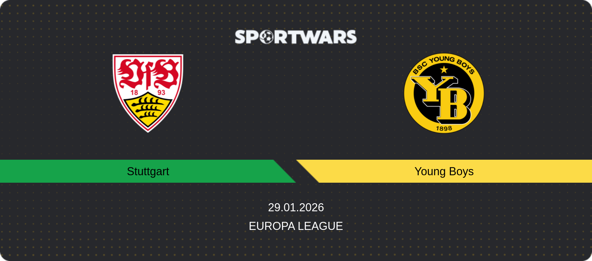 Match prediction Stuttgart — Young Boys, Europa League, 29.01.2026